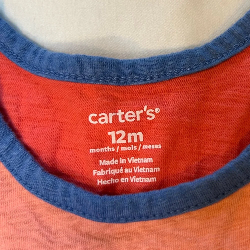 Carter's Boys Tank Top Light Red, Blue Size 12 Months